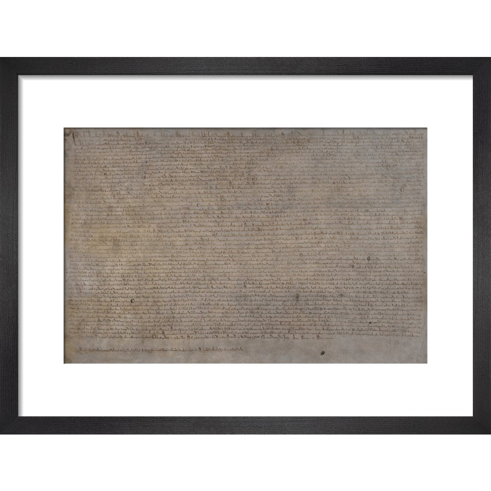 Magna Carta (1215) print in black frame