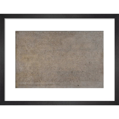 Magna Carta (1215) print in black frame