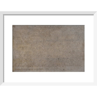 Magna Carta (1215) print in white frame
