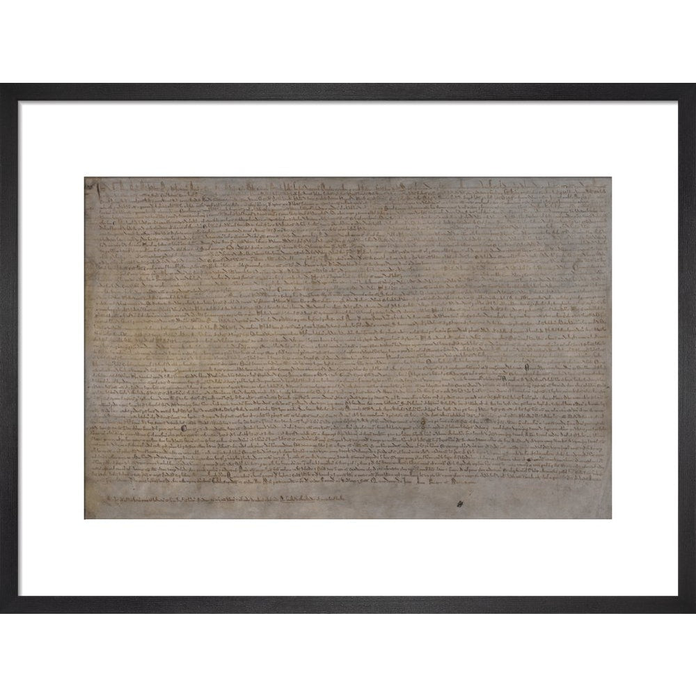 Magna Carta (1215) print in black frame