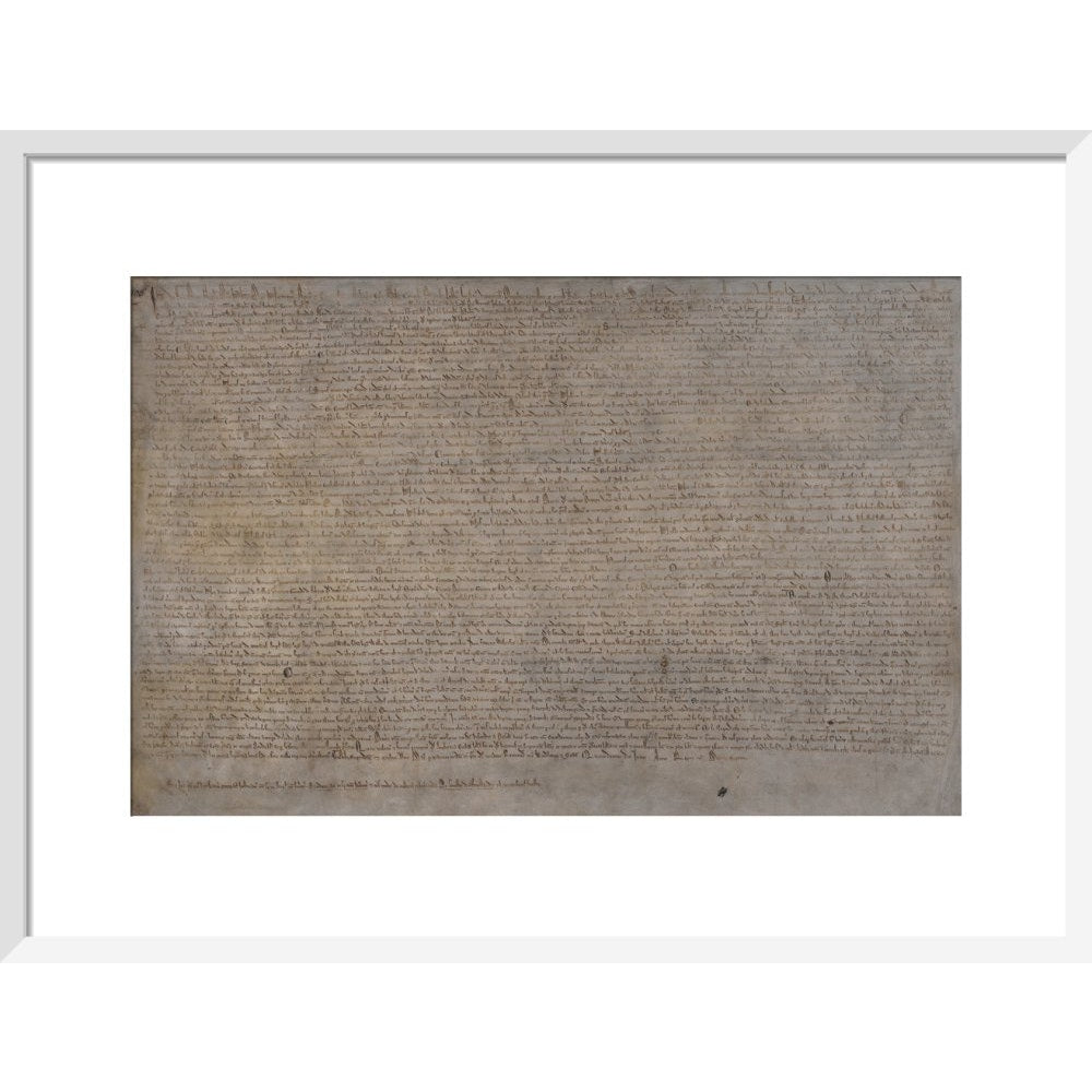 Magna Carta (1215) print in white frame