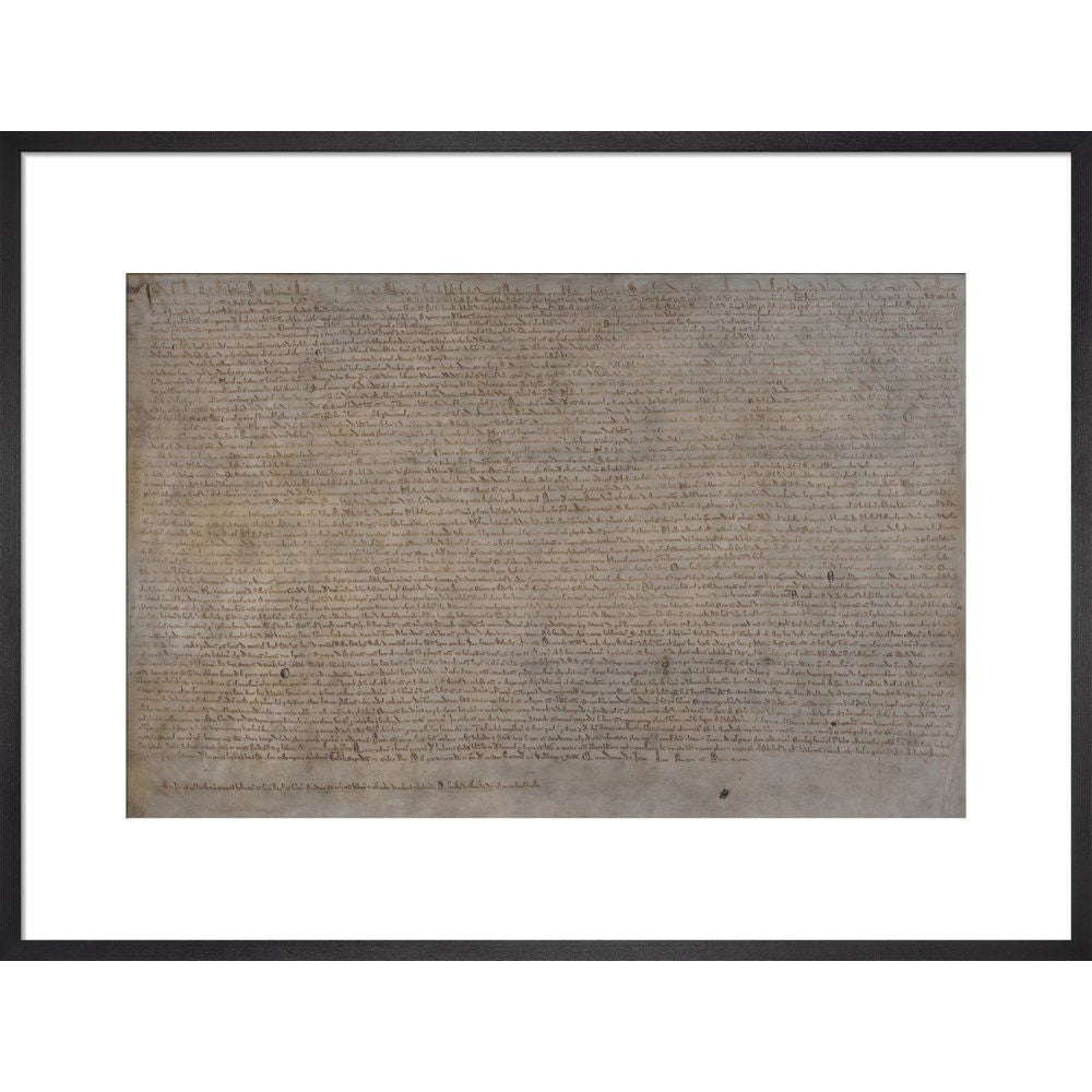 Magna Carta (1215) print in black frame