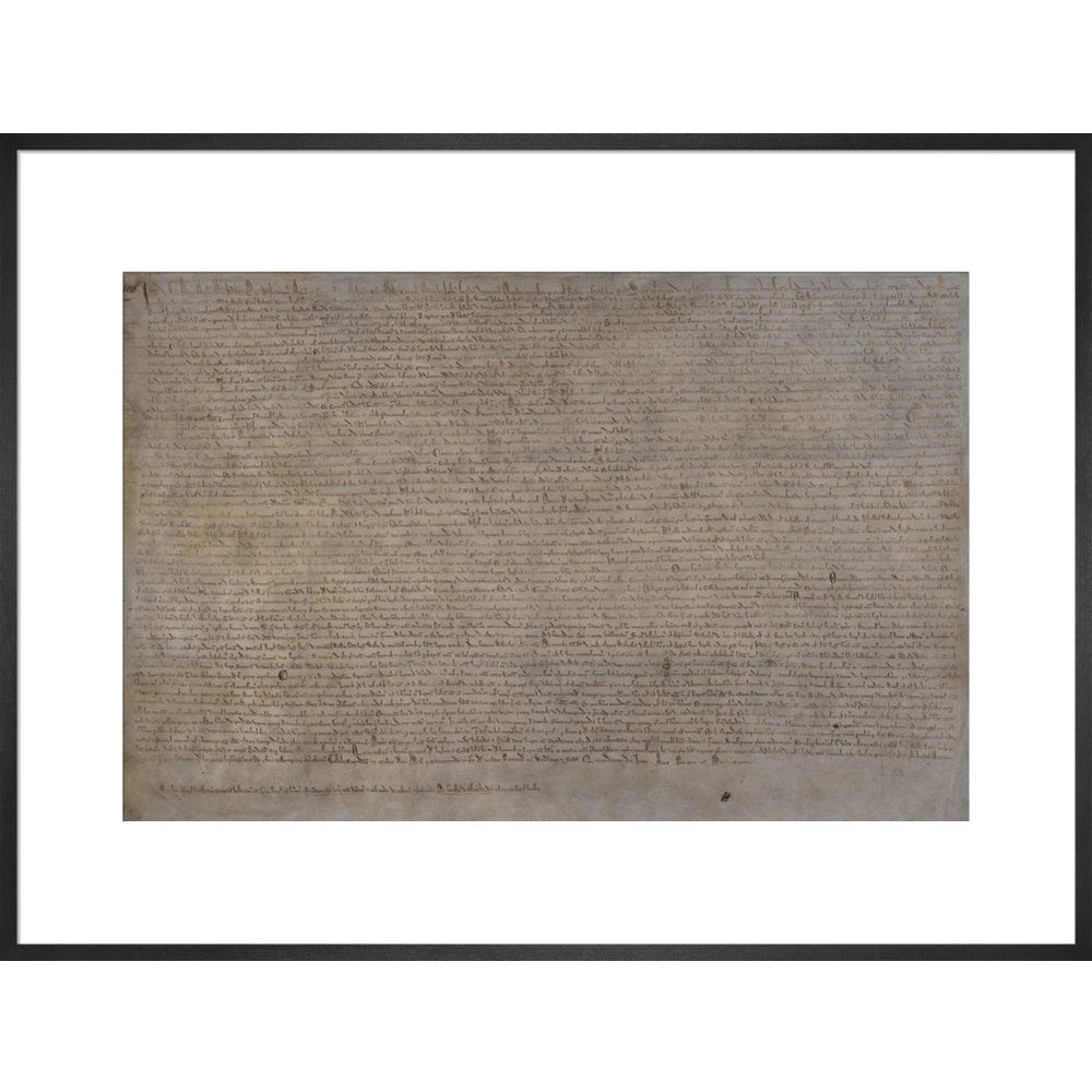 Magna Carta (1215) print in black frame