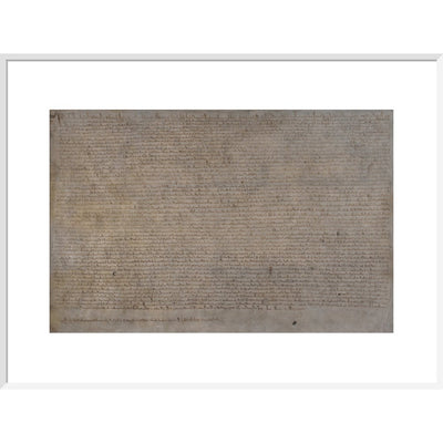 Magna Carta (1215) print in white frame