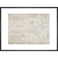 Notebook of Leonardo da Vinci (Sun and Moon) print in black frame