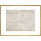 Notebook of Leonardo da Vinci (Sun and Moon) print in gold frame