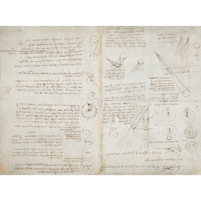 Notebook of Leonardo da Vinci (Sun and Moon) print