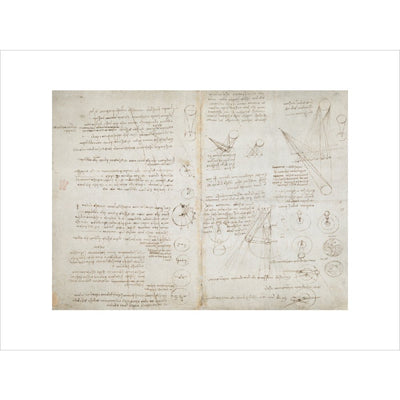 Notebook of Leonardo da Vinci (Sun and Moon) print unframed