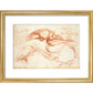 Notebook of Leonardo da Vinci (The River Arno) print in gold frame