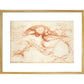 Notebook of Leonardo da Vinci (The River Arno) print in gold frame