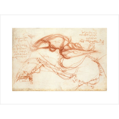 Notebook of Leonardo da Vinci (The River Arno) print unframed