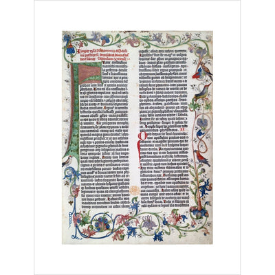 Page from the Gutenberg Bible print unframed