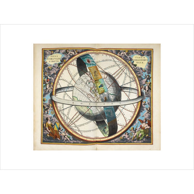Planisphere with astrological signs of the zodiac print unframed