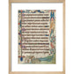 Psalm 103, with a watermill, from the Luttrell Psalter print in natural frame
