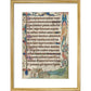 Psalm 103, with a watermill, from the Luttrell Psalter print in gold frame