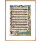 Psalm 103, with a watermill, from the Luttrell Psalter print in natural frame