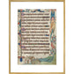 Psalm 103, with a watermill, from the Luttrell Psalter print in gold frame