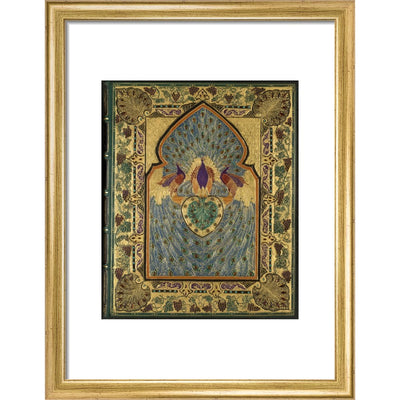 Rubáiyát of Omar Khayyám cover print in gold frame