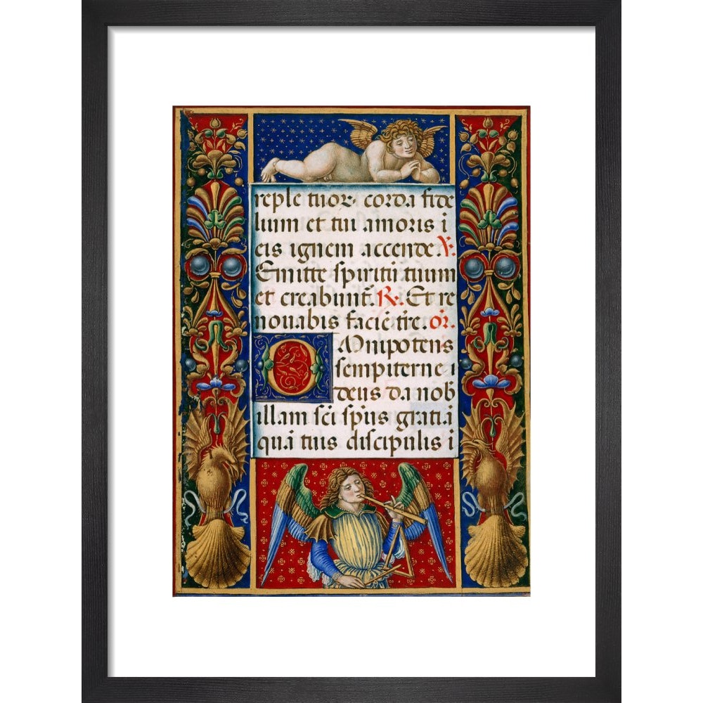 Sforza Hours print in black frame