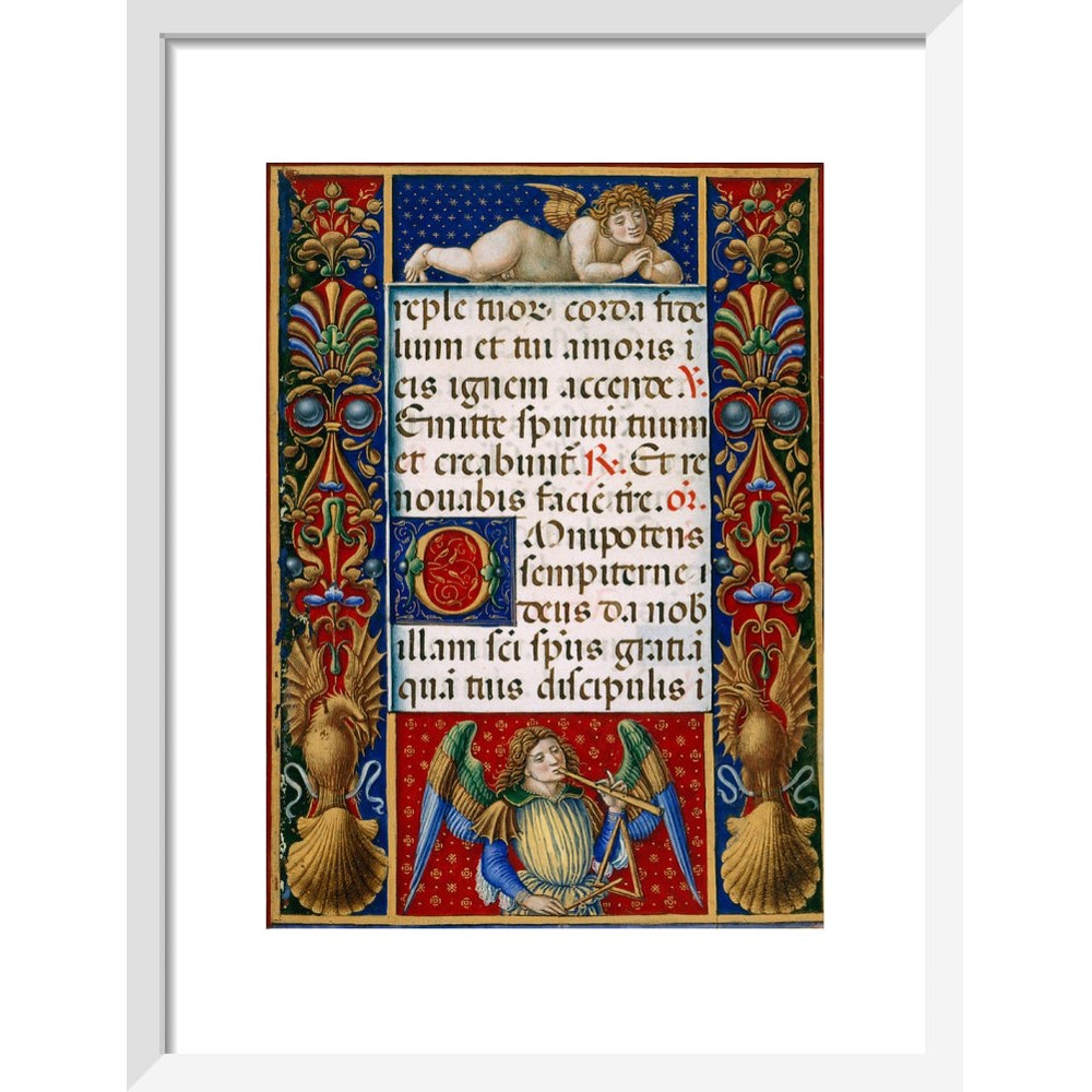 Sforza Hours print in white frame