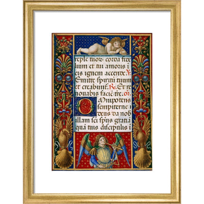 Sforza Hours print in gold frame