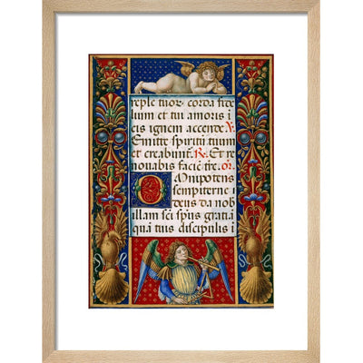 Sforza Hours print in natural frame