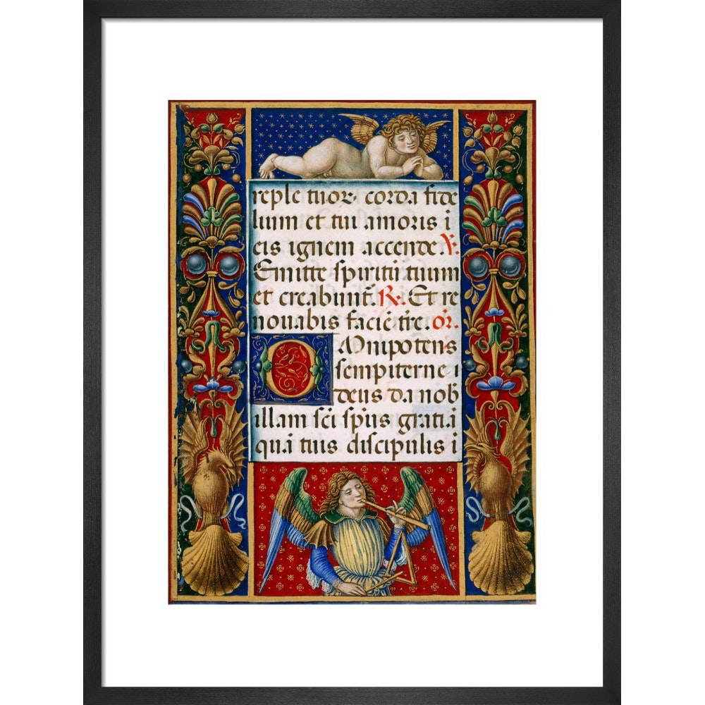 Sforza Hours print in black frame