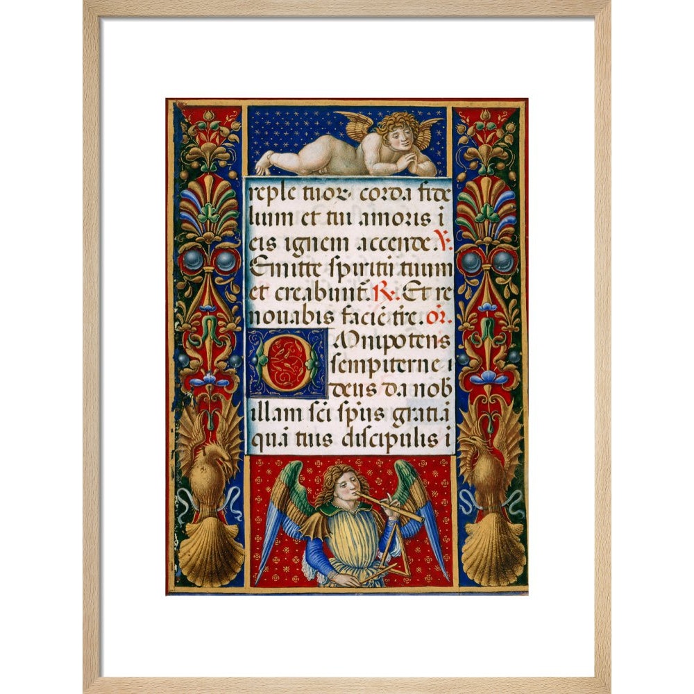 Sforza Hours print in natural frame