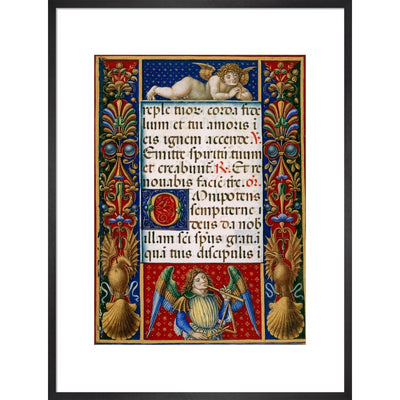 Sforza Hours print in black frame