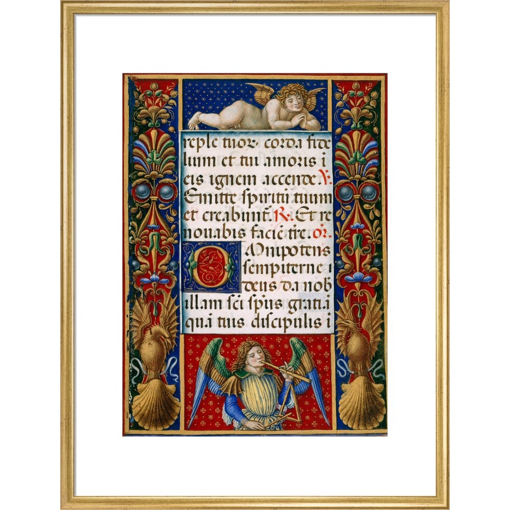Sforza Hours print in gold frame