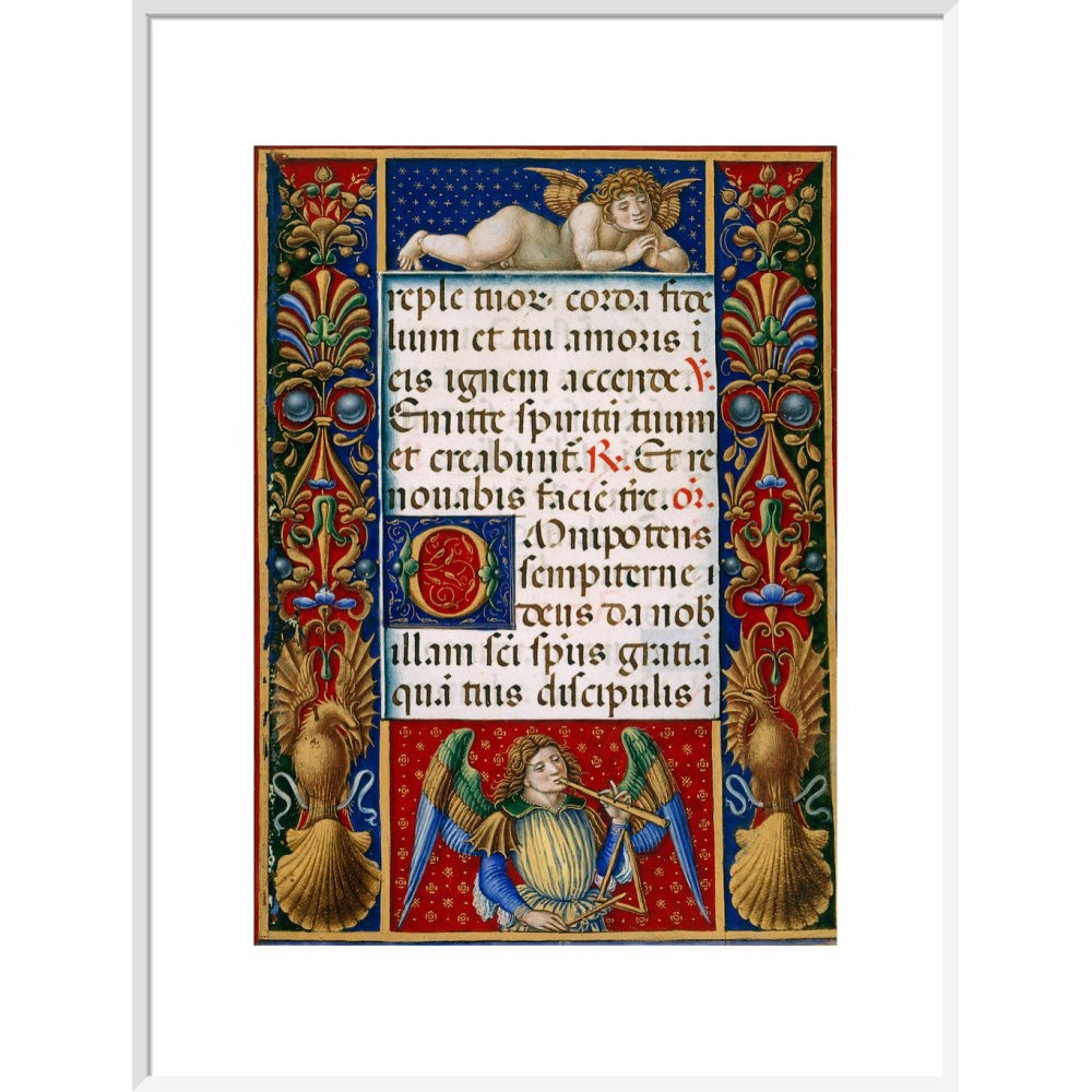Sforza Hours print in white frame