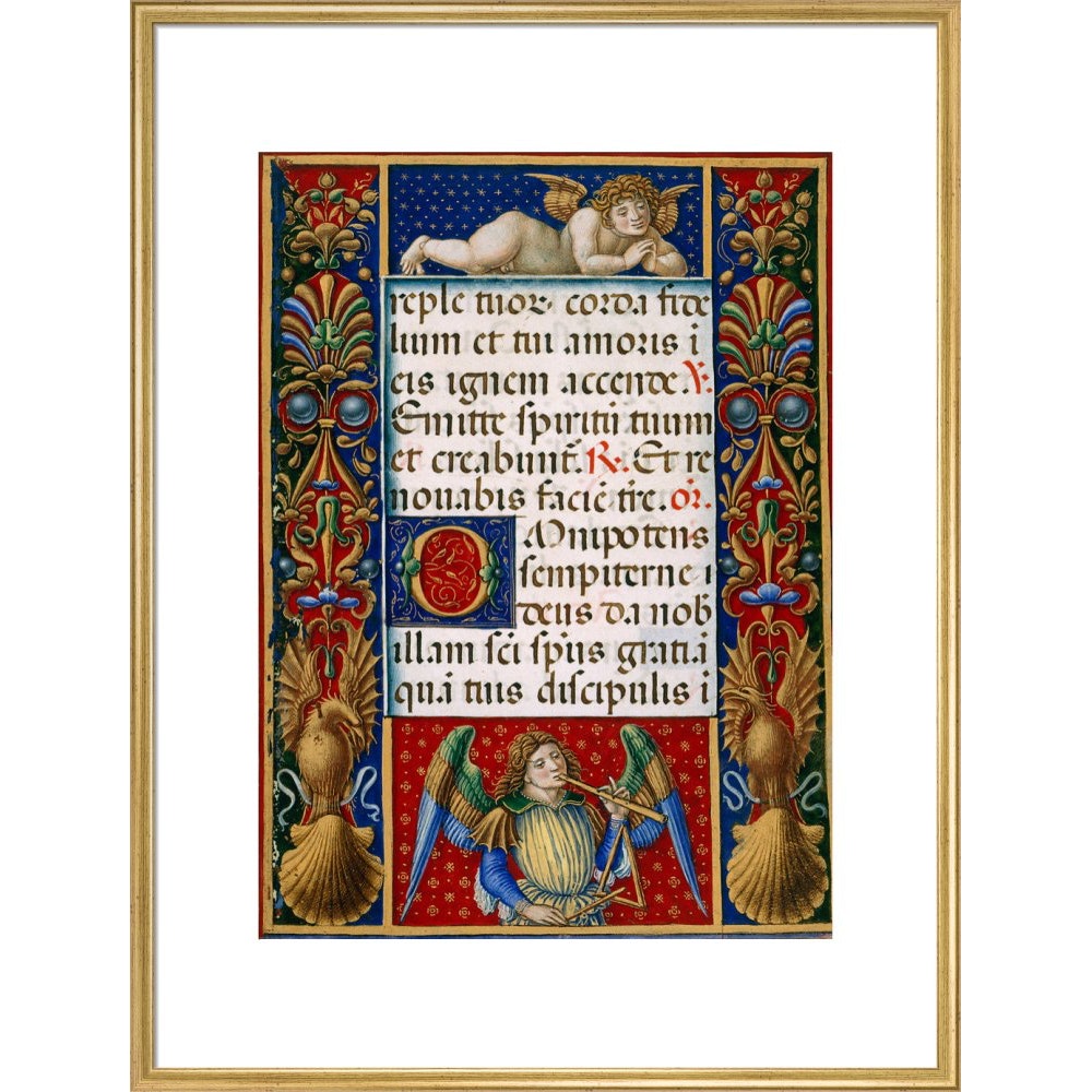 Sforza Hours print in gold frame