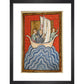 St. Cuthbert sailing to the land of the Picts print in black frame
