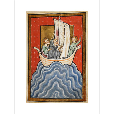 St. Cuthbert sailing to the land of the Picts print unframed