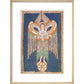 The cherub print in natural frame