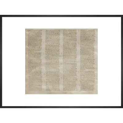 The Codex Sinaiticus print in black frame