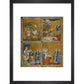 The Golden Haggadah print in black frame