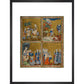 The Golden Haggadah print in black frame