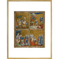 The Golden Haggadah print in gold frame