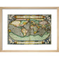 World Map (from Atlas Sive Cosmographica) print in natural frame