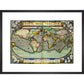 World Map (from Atlas Sive Cosmographica) print in black frame