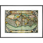 World Map (from Atlas Sive Cosmographica) print in black frame