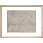1862 map of London with bus and cab routes print in natural frame
