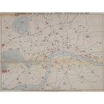 1862 map of London with bus and cab routes print
