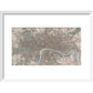 Cross's Map of London print in white frame