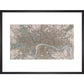Cross's Map of London print in black frame