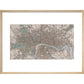 Cross's Map of London print in natural frame