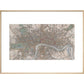 Cross's Map of London print in natural frame