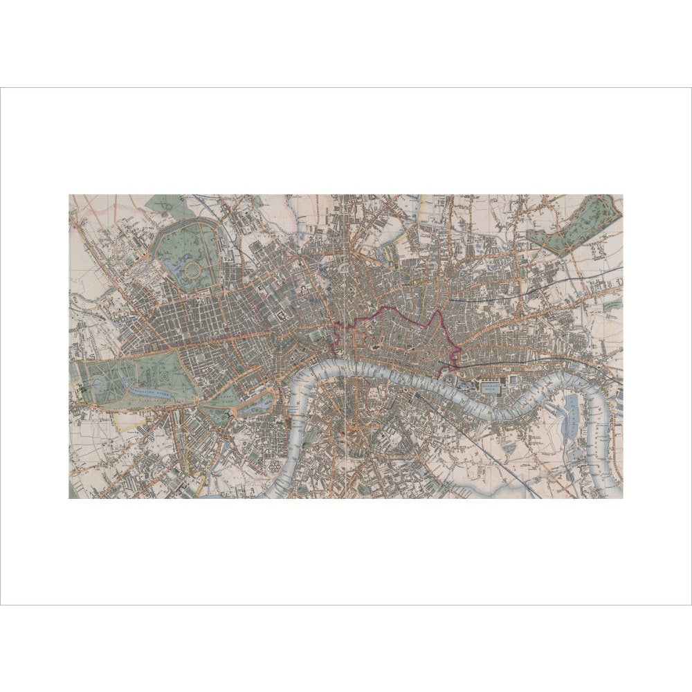 Cross's Map of London print unframed
