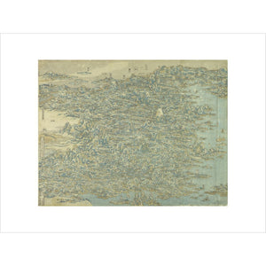 Hokusai's Map of China print unframed
